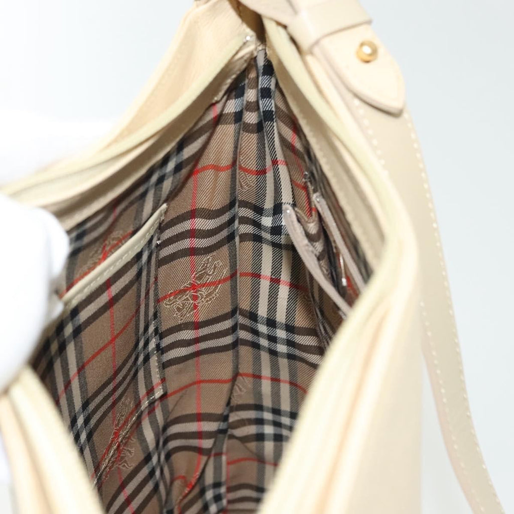 Burberry Shoulder Bag Leather Beige Leather Shoulder Bag