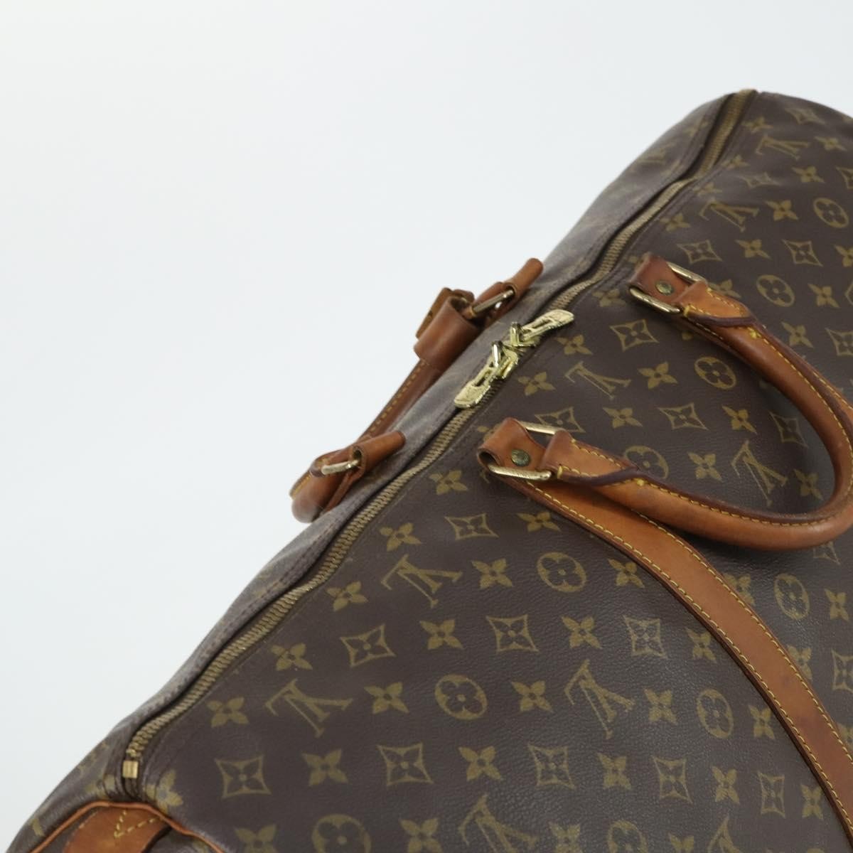 Louis Vuitton Keepall Bag Monogram Canvas Brown Canvas Travel Bag