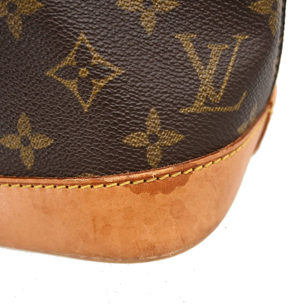 Louis Vuitton Alma Handbag Monogram Canvas Brown Canvas Handbag