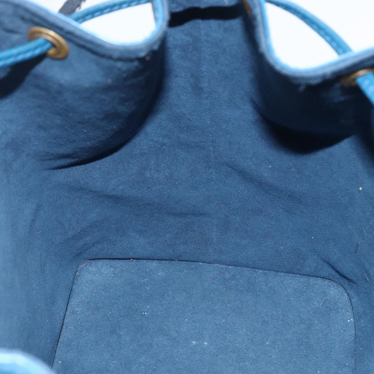Louis Vuitton Petit Noe Handbag Epi Leather Blue Leather Shoulder Bag