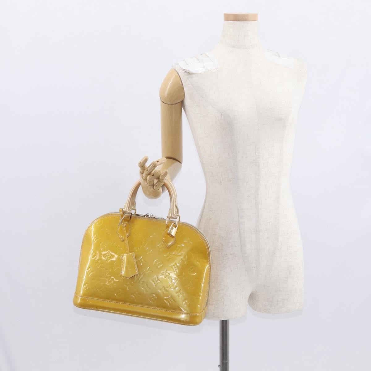 Louis Vuitton Alma Handbag Patent Leather Yellow Patent_Leather Handbag