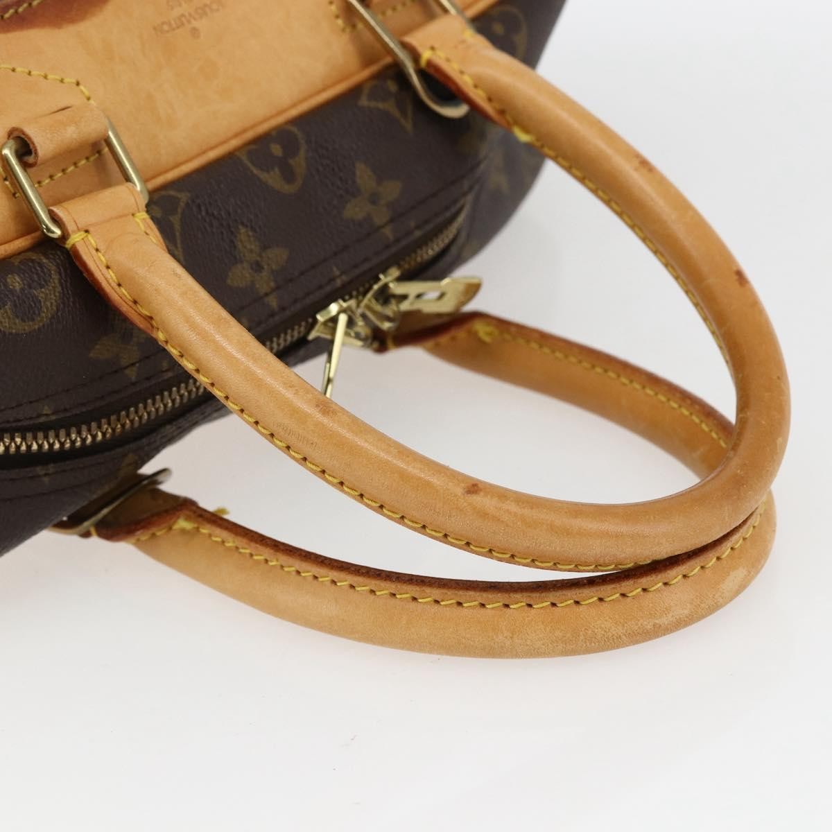 Louis Vuitton Deauville Handbag Monogram Canvas Brown Canvas Handbag