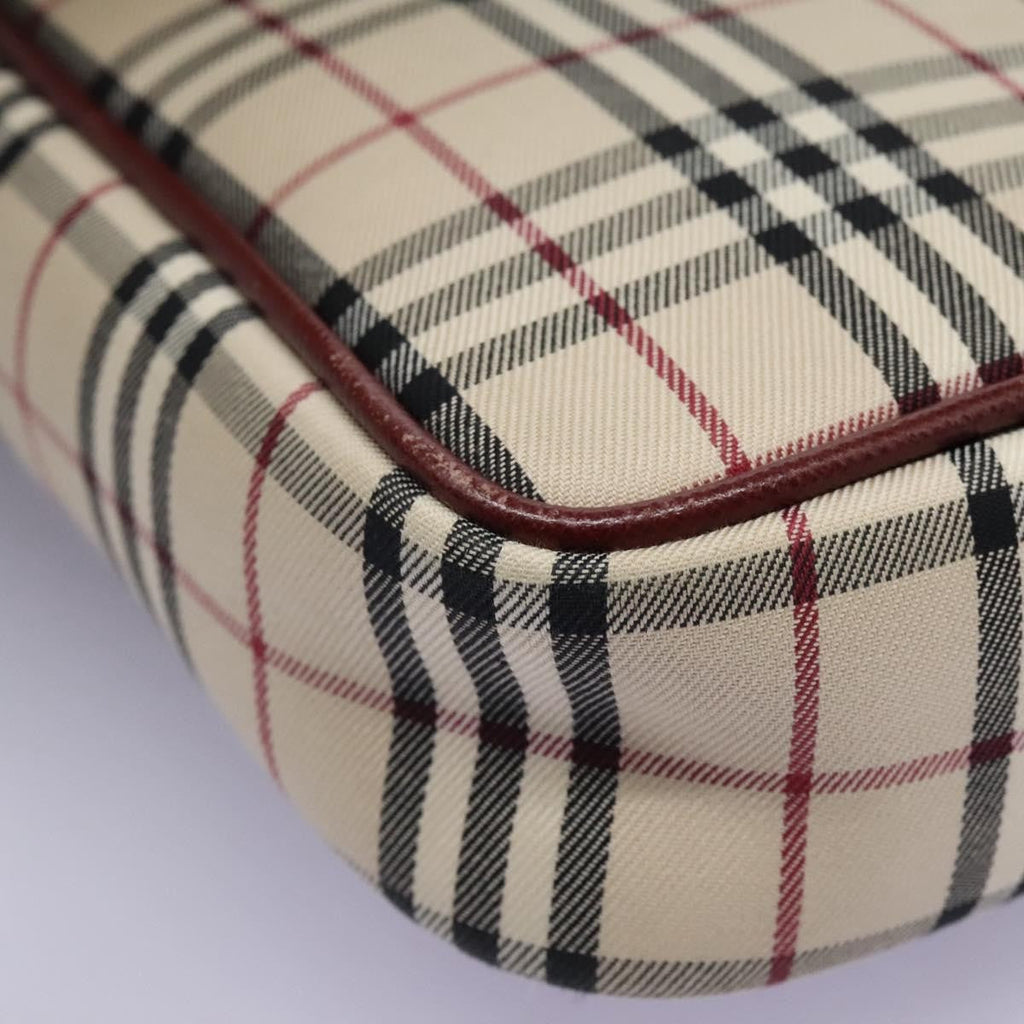 Burberry Nova Check Shoulder Bag Canvas And Leather Beige Canvas Shoulder Bag