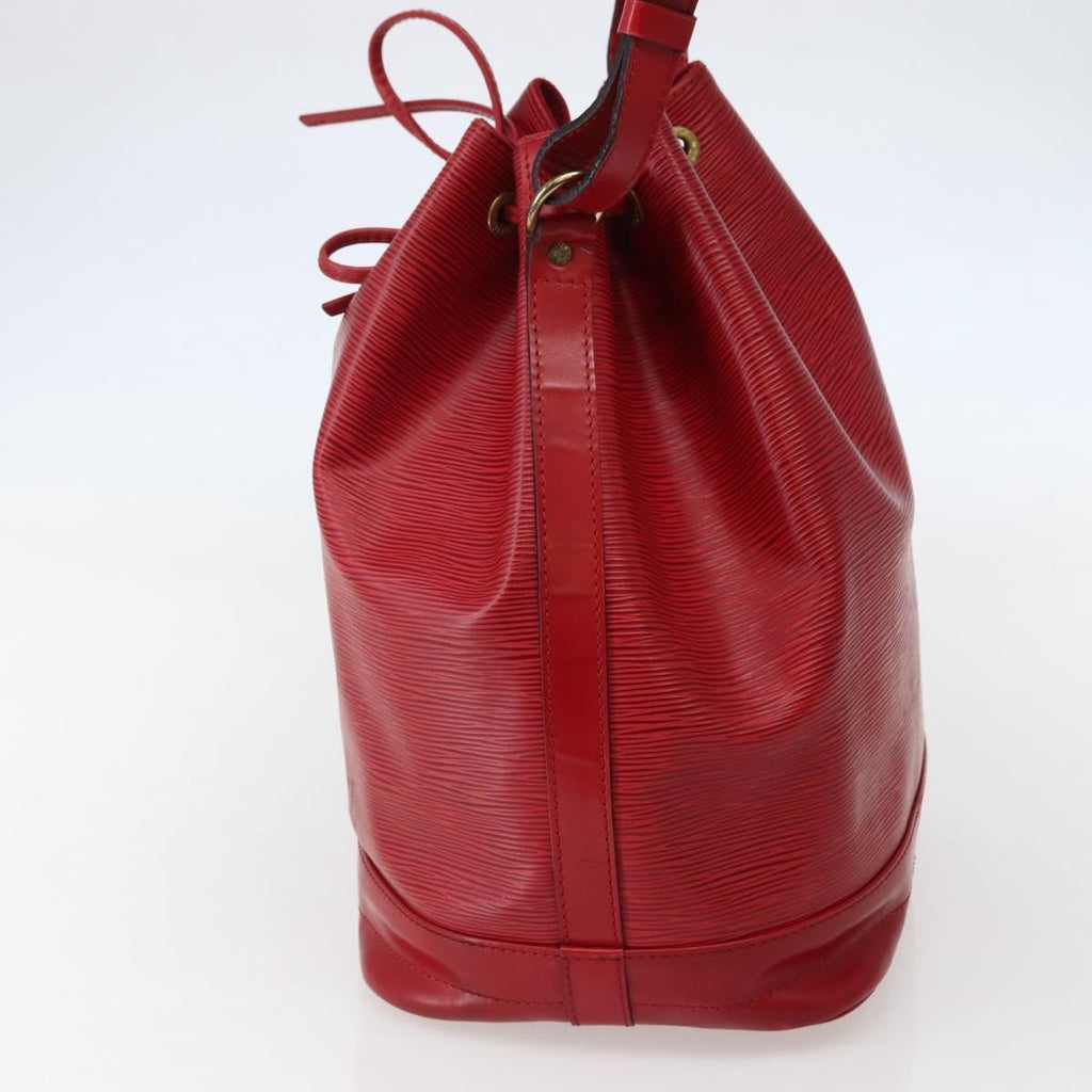 Louis Vuitton Noe Shoulder Bag Leather Red Leather Shoulder Bag
