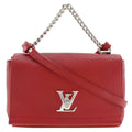 Louis Vuitton Lockme Ii Handbag Leather Red Leather Shoulder Bag