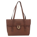 Gucci Vintage Tote Leather Brown Leather Tote Bag Bag (Pre-Owned)