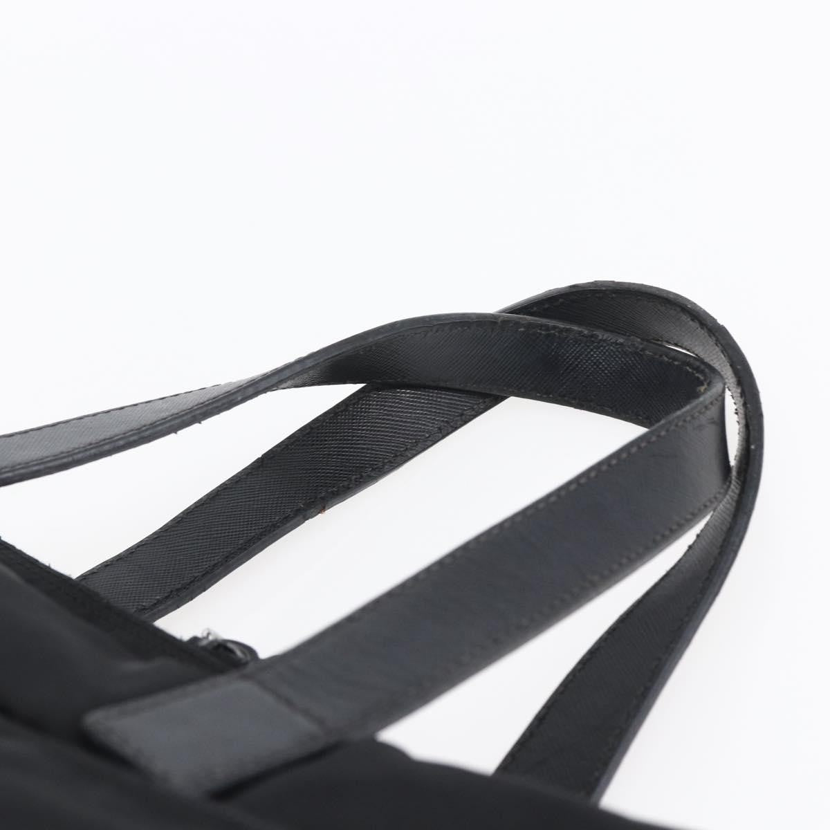 Prada Convertible Front Zip Briefcase Tessuto With Saffiano Leather Black Nylon Briefcase Bag