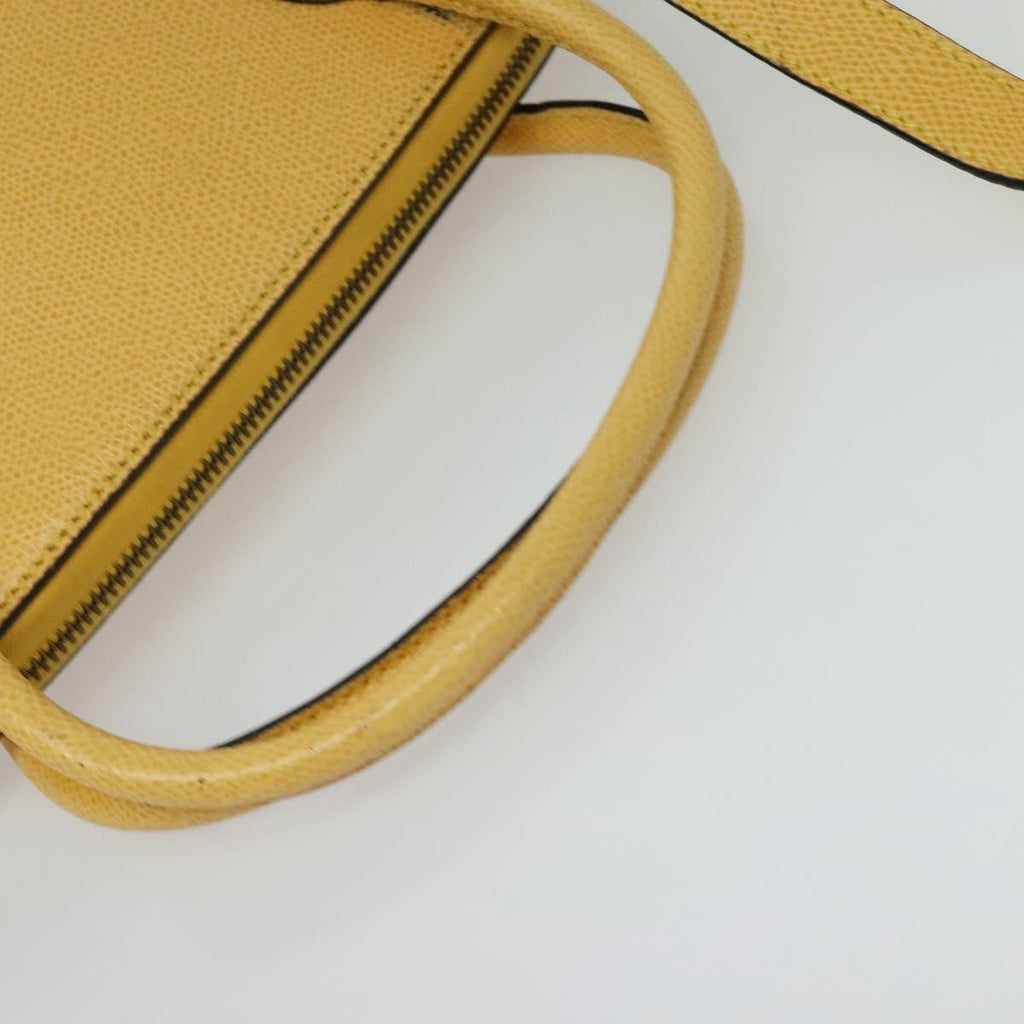 Celine Handbag Leather Yellow Leather Handbag