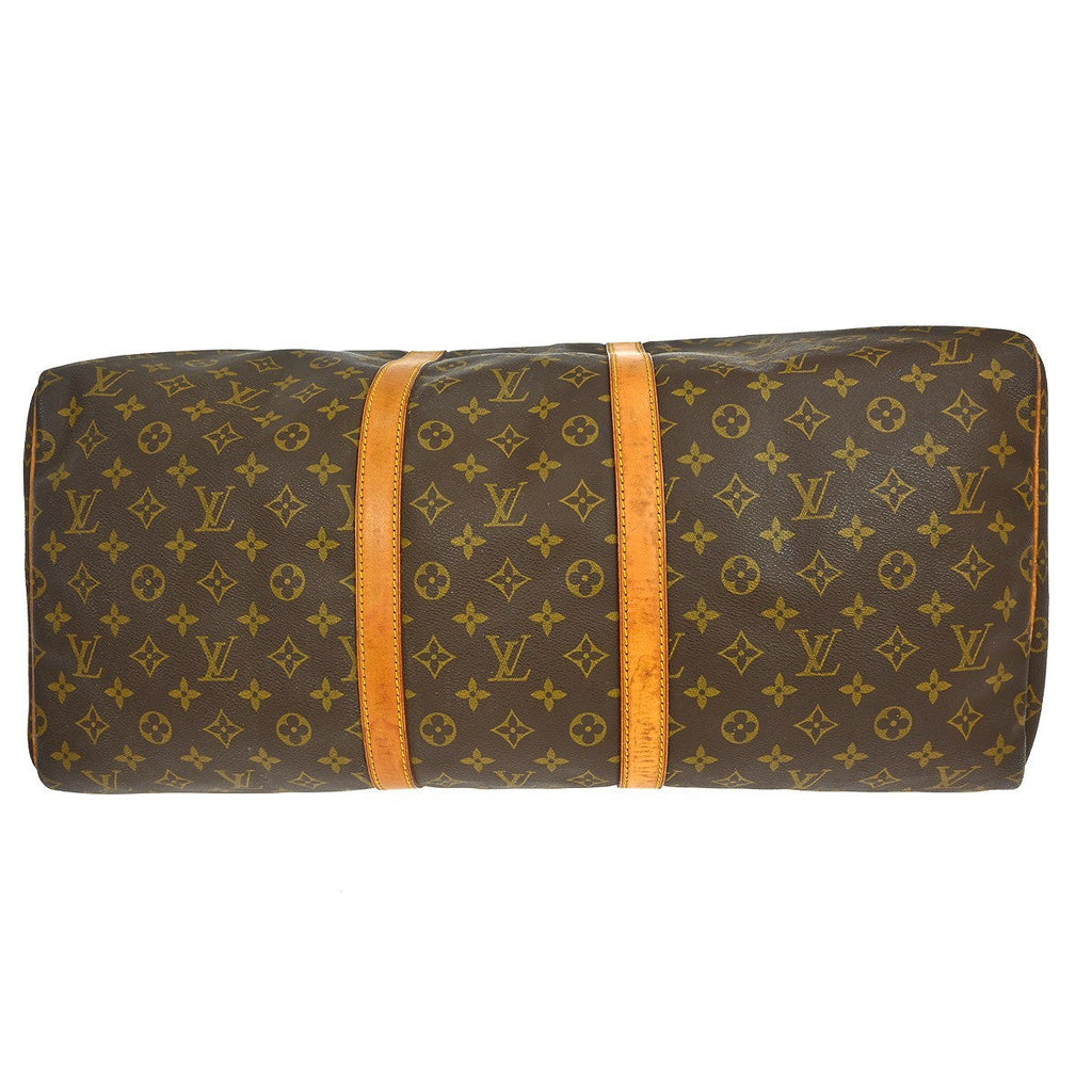 Louis Vuitton Keepall Bag Monogram Canvas Brown Canvas Travel Bag