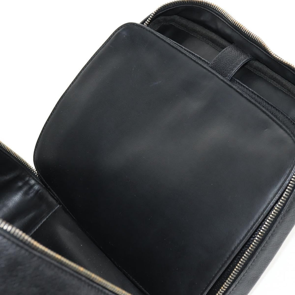 Chanel Vintage Timeless Zip Around Vanity Case Caviar Black Leather Clutche & Pouche Bag