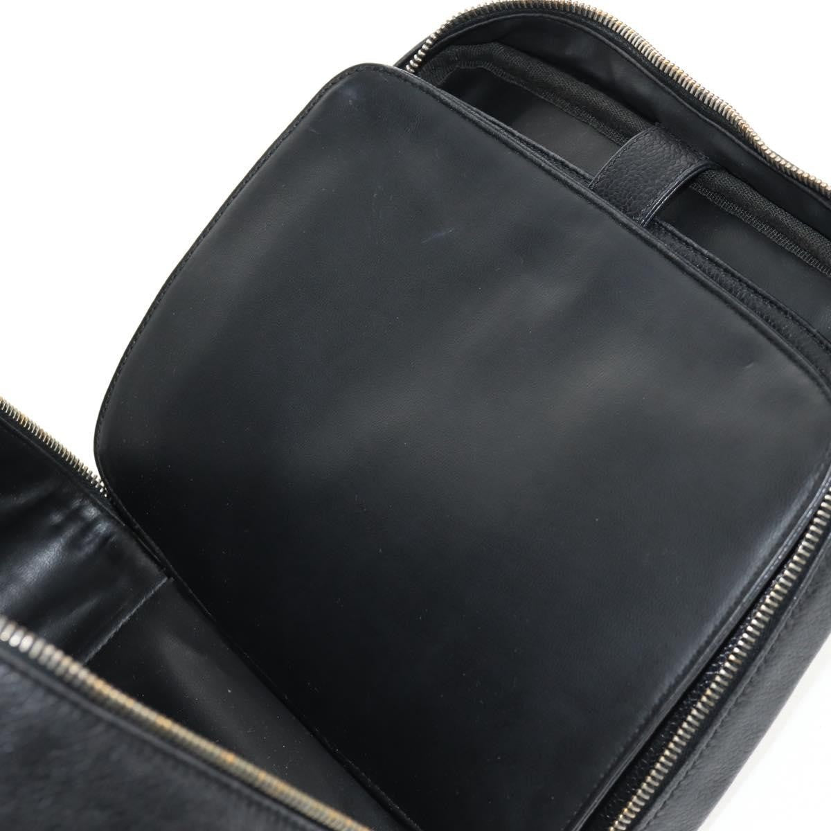 Chanel Vintage Timeless Zip Around Vanity Case Caviar Black Leather Clutche & Pouche Bag