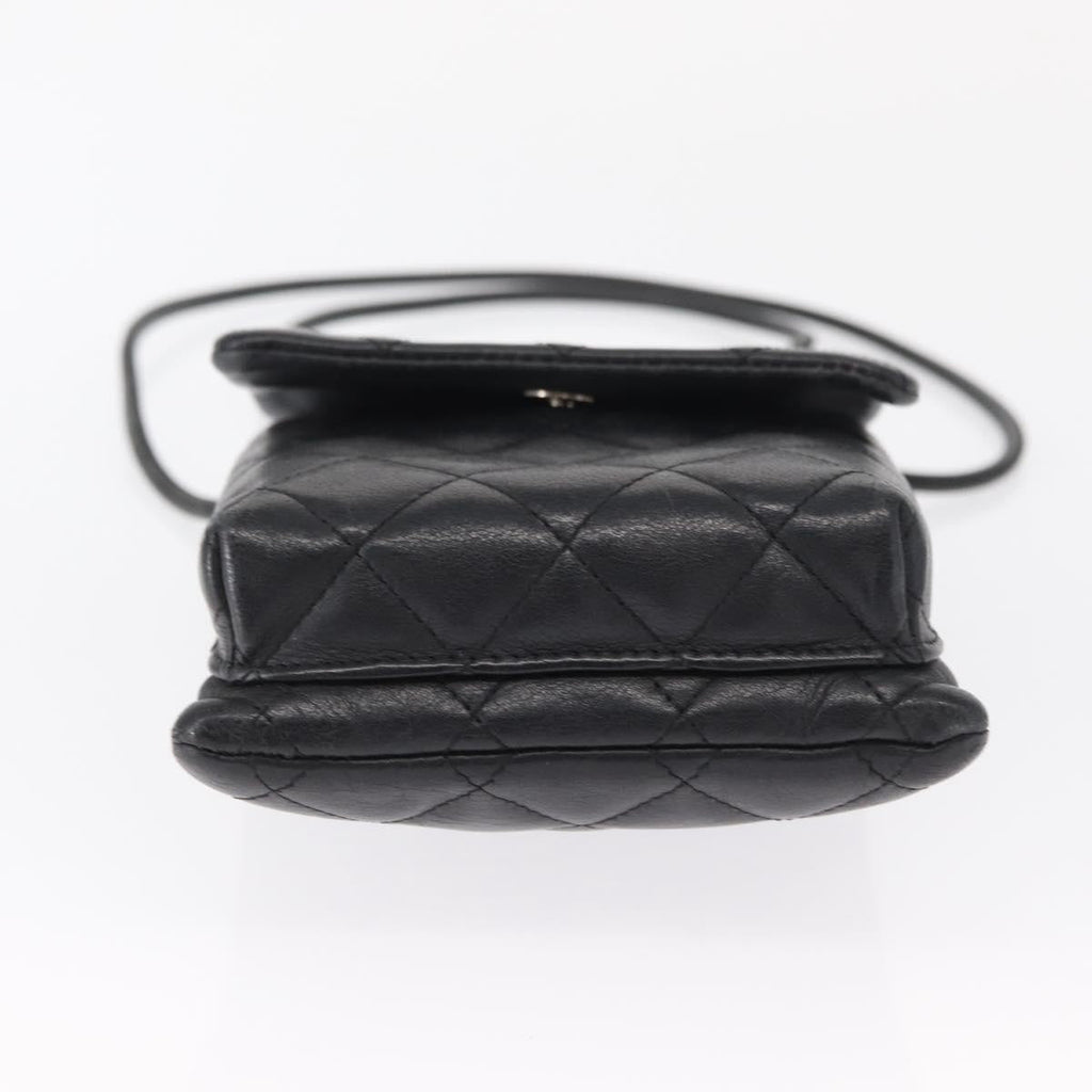 Chanel Cambon Flap Crossbody Bag Quilted Lambskin Silver Leather Shoulder Bag Bag