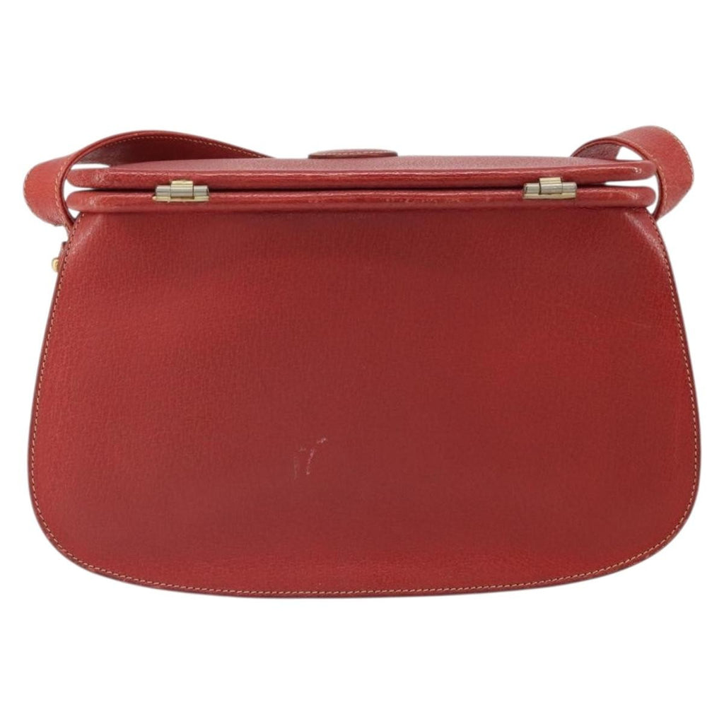 Gucci Vintage Shoulder Bag Leather Red Leather Shoulder Bag Bag (Pre-Owned)