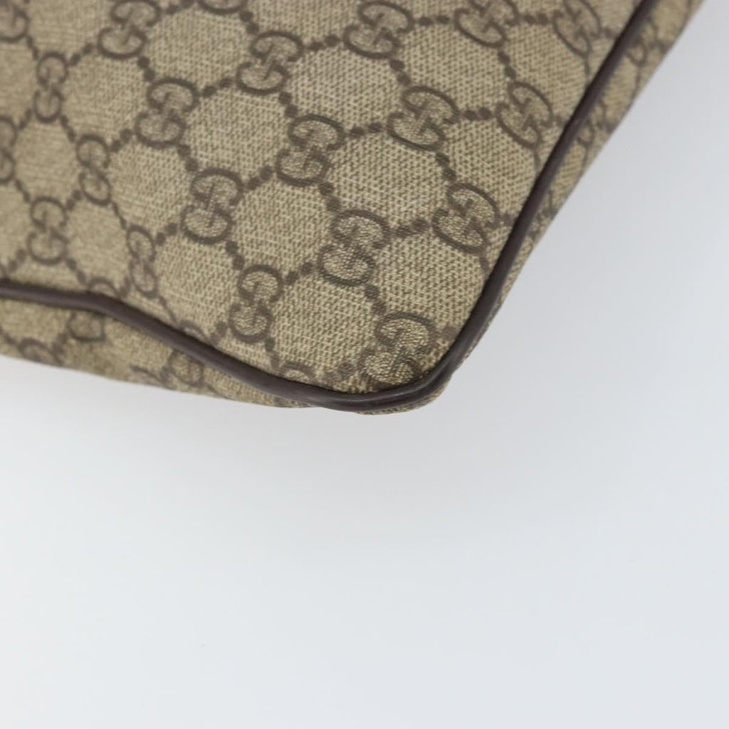 Gucci Zip Top Messenger Bag Gg Coated Canvas Beige Pvc Shoulder Bag Bag (Pre-Owned)