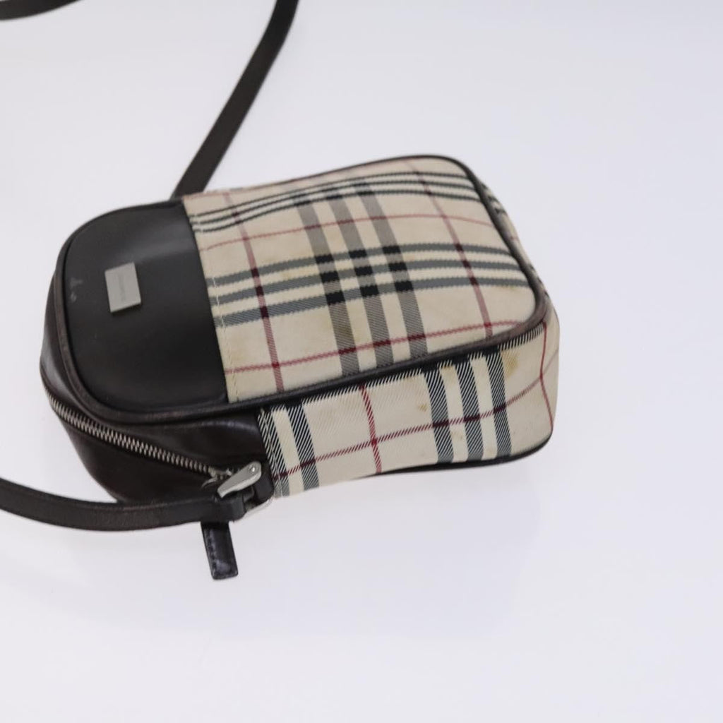 Burberry Nova Check Shoulder Bag Canvas And Leather Beige Canvas Shoulder Bag
