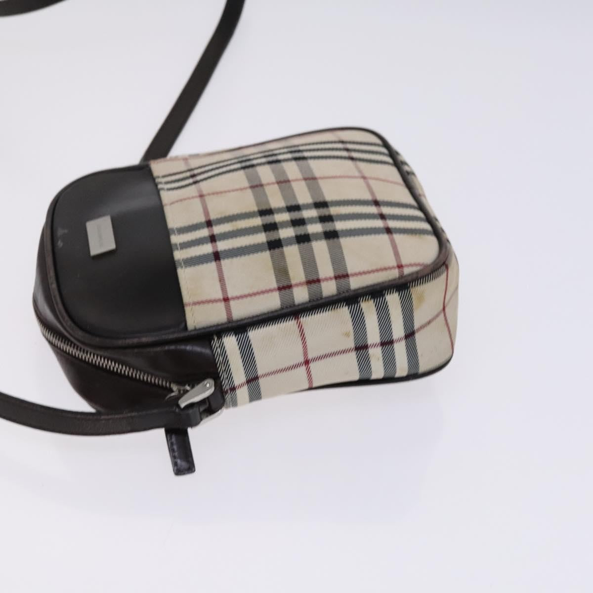Burberry Nova Check Shoulder Bag Canvas And Leather Beige Canvas Shoulder Bag
