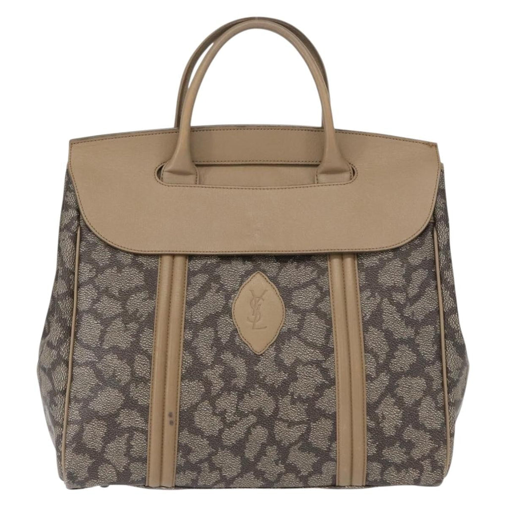 Saint Laurent Vintage Handbag Pvc Leather Gray Pvc Handbag (Pre-Owned)