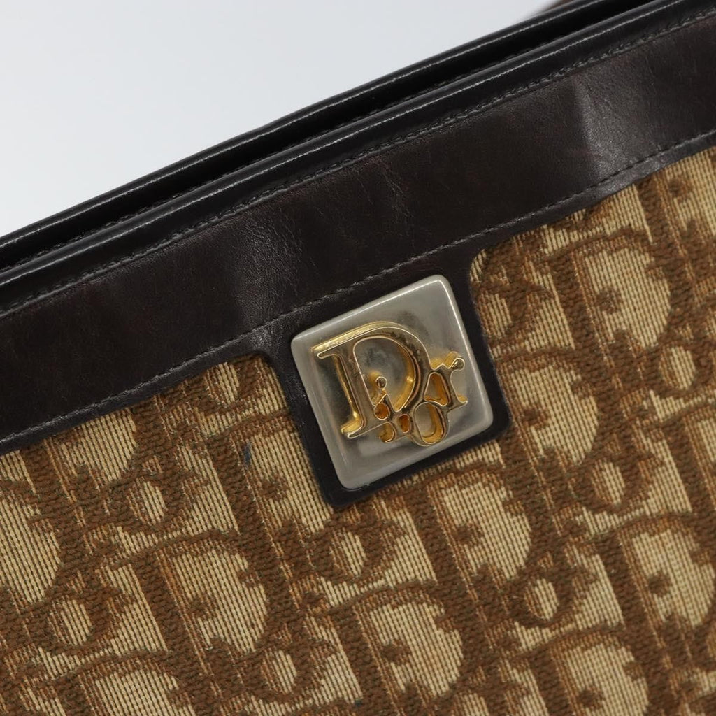 Christian Dior Vintage Trotter Shoulder Bag Canvas Beige Canvas Shoulder Bag Bag (Pre-Owned)