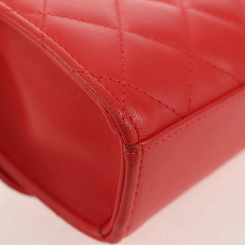 Chanel Trendy Cc Clutch With Chain Quilted Lambskin Red Leather Clutche & Pouche Bag