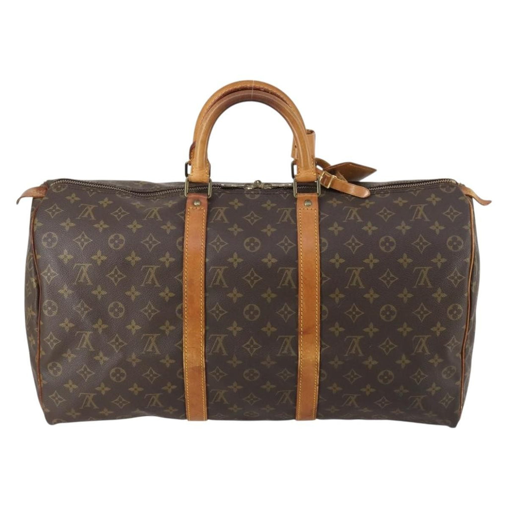 Louis Vuitton Keepall Bag Monogram Canvas Brown Canvas Travel Bag