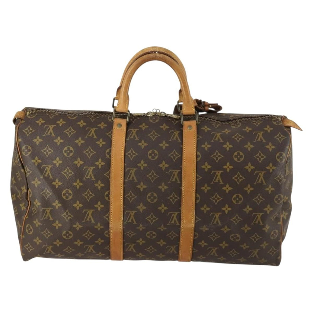 Louis Vuitton Keepall Bag Monogram Canvas Brown Canvas Travel Bag