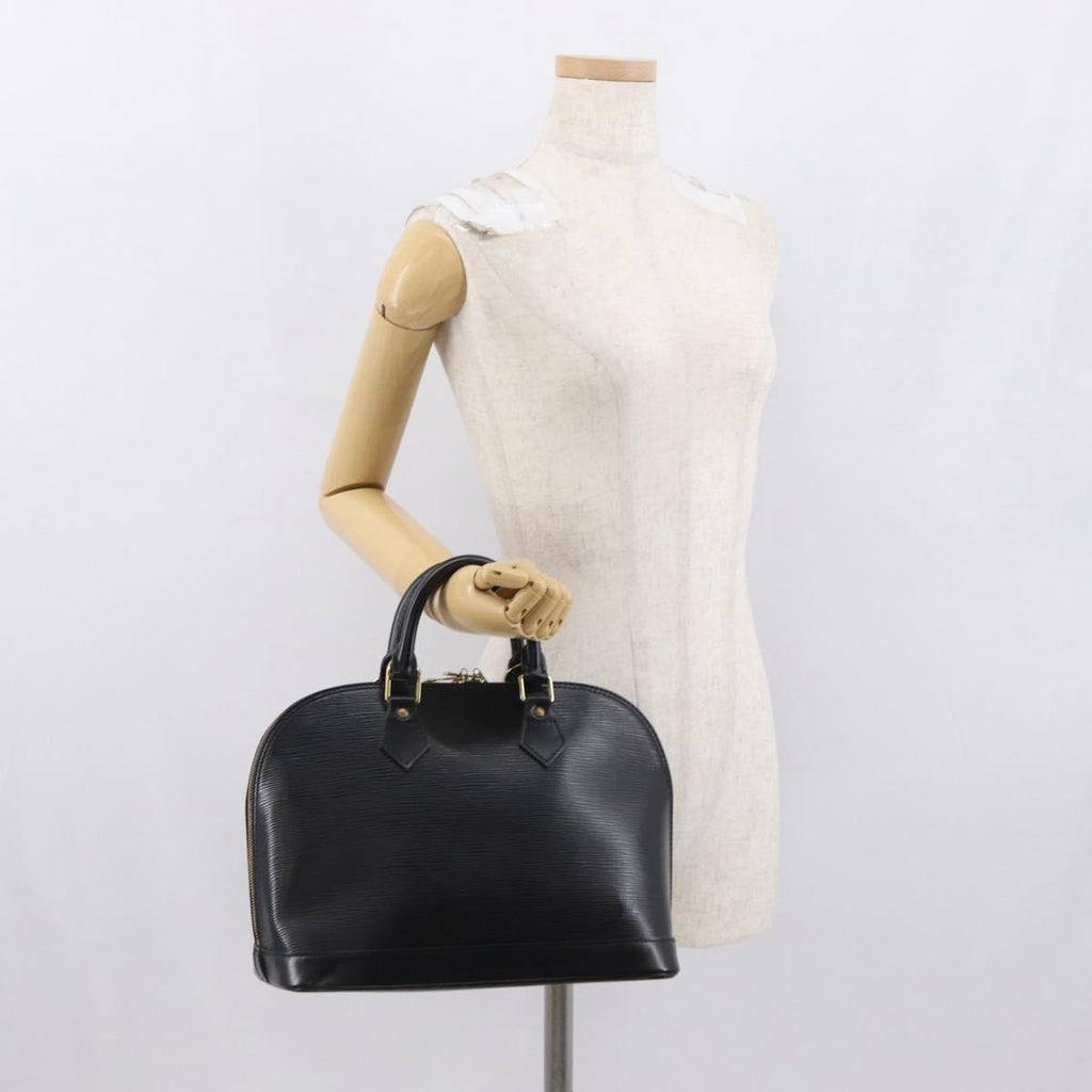 Louis Vuitton Alma Handbag Epi Leather Black Leather Handbag