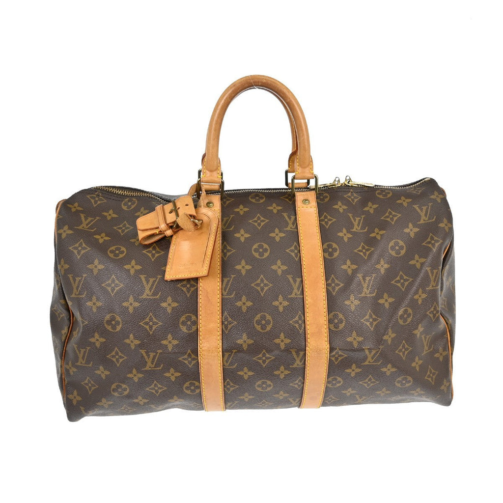 Louis Vuitton Keepall Bag Monogram Canvas Brown Canvas Travel Bag