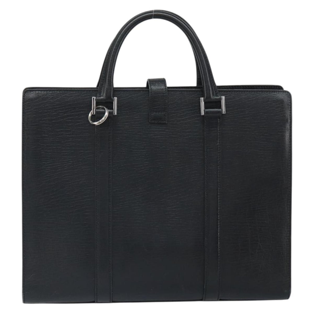 Gucci Vintage Handbag Leather Black Leather Handbag (Pre-Owned)