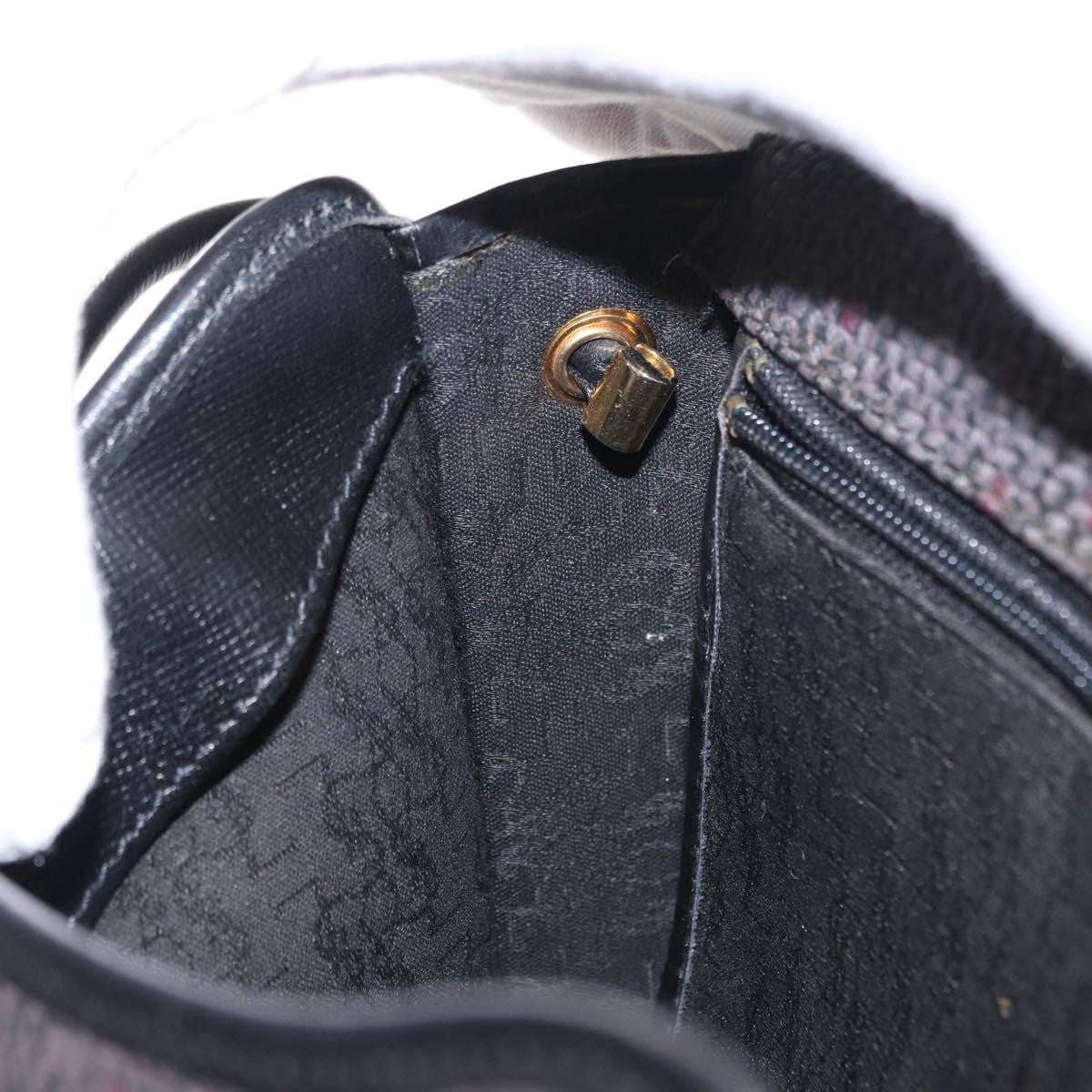 Saint Laurent Vintage Shoulder Bag Canvas Black Canvas Shoulder Bag Bag (Pre-Owned)