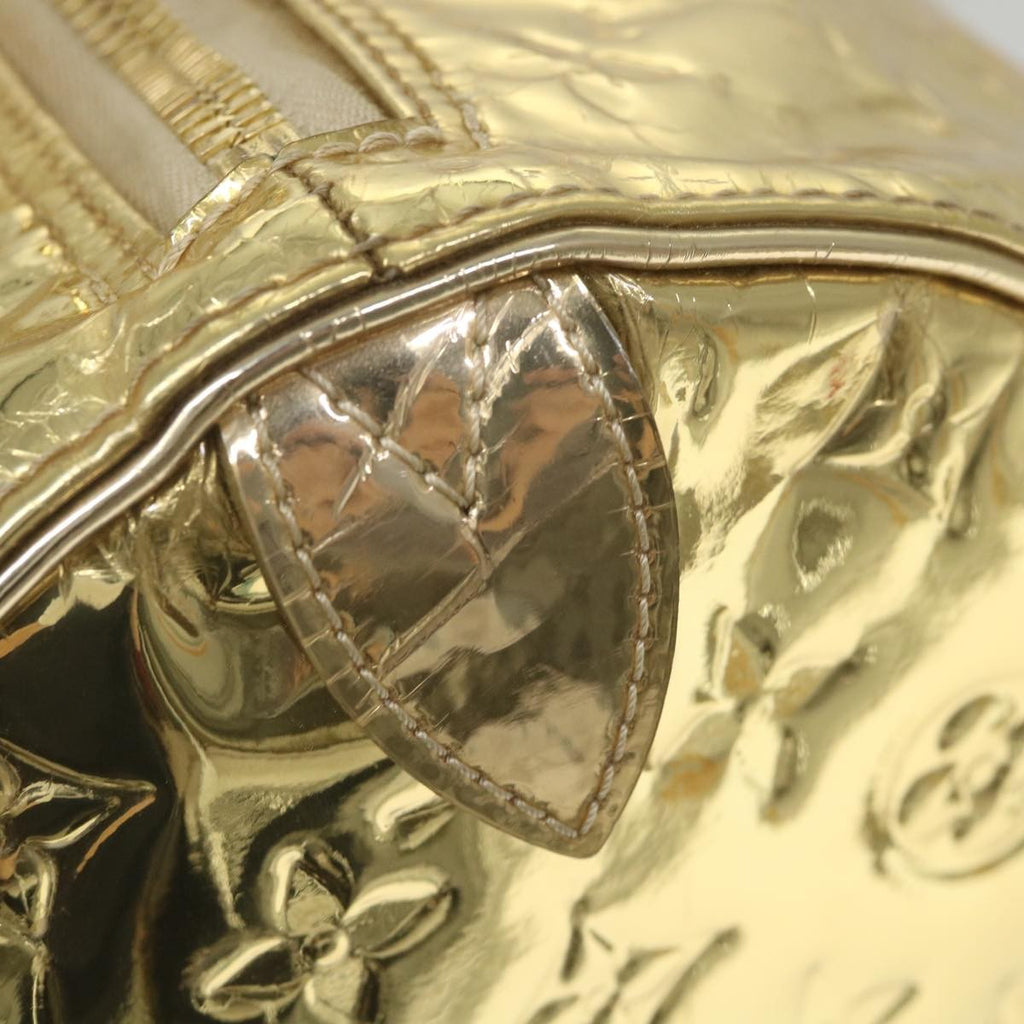 Louis Vuitton Keepall Bag Monogram Miroir Pvc Gold Patent_Leather Travel Bag