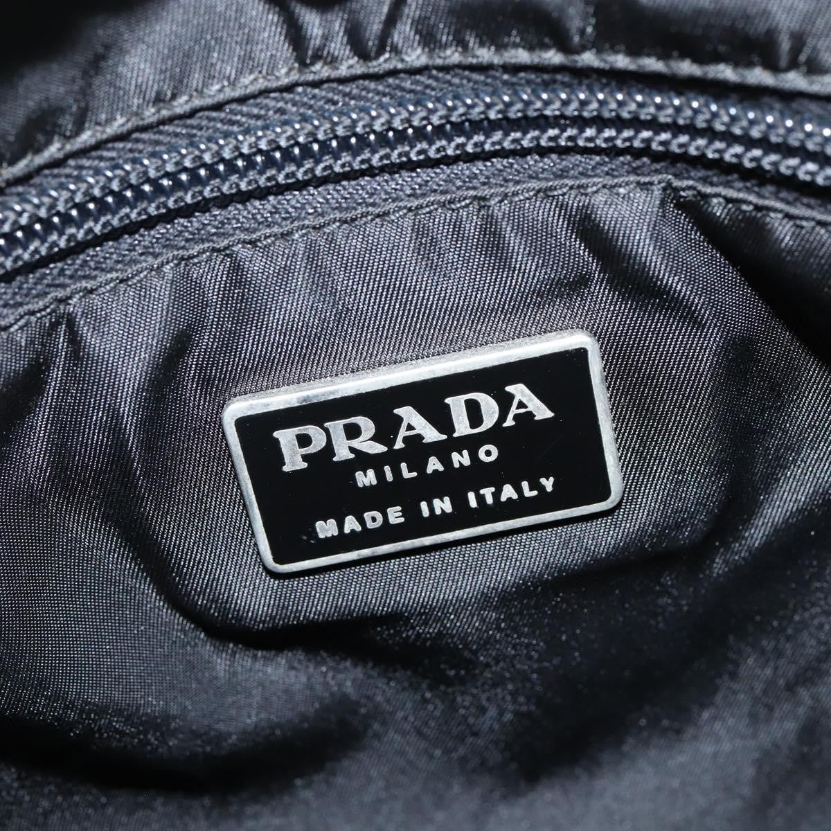 Prada Resin Handle Tote Tessuto Black Nylon Tote Bag Bag