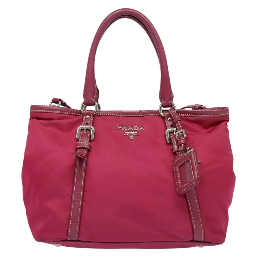 Prada Convertible Belted Hobo Tessuto With Leather Pink Nylon Tote Bag Bag