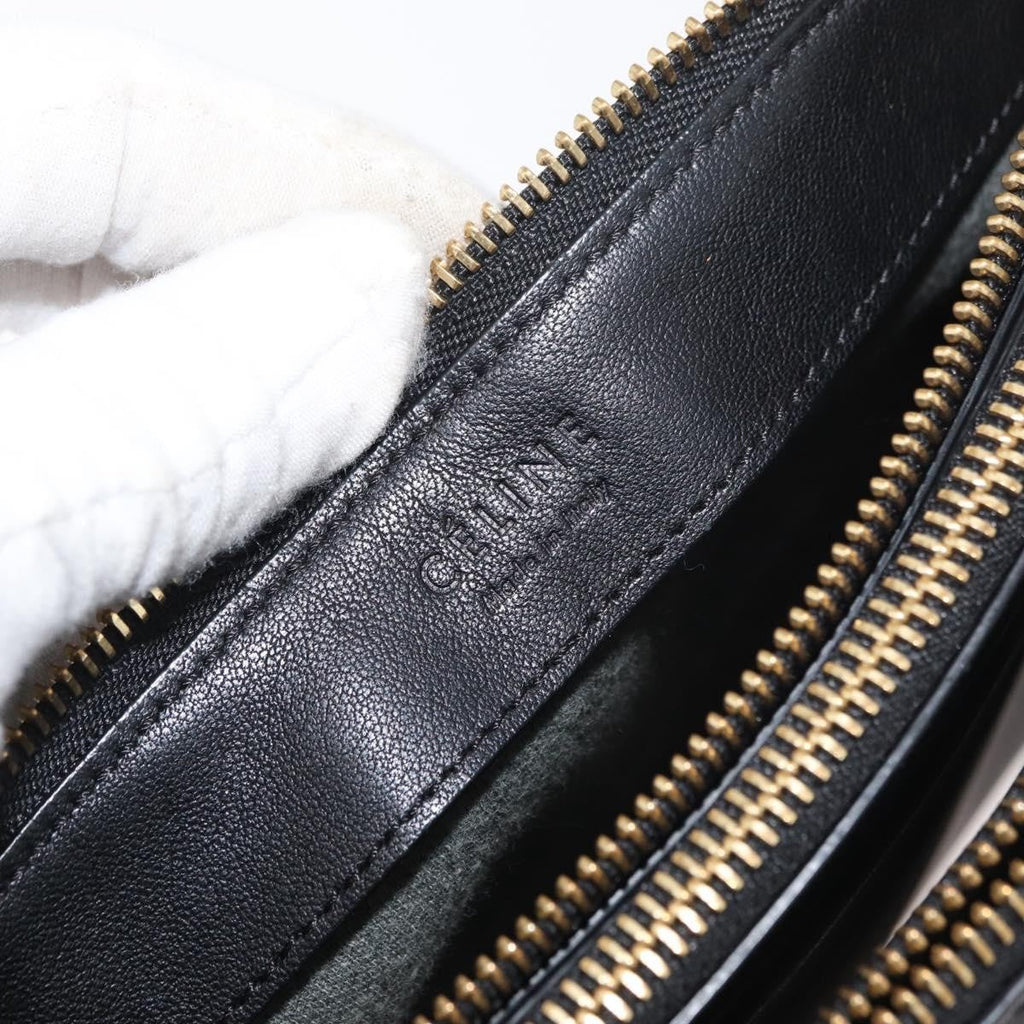 Celine Trio Crossbody Bag Leather Black Leather Shoulder Bag Bag