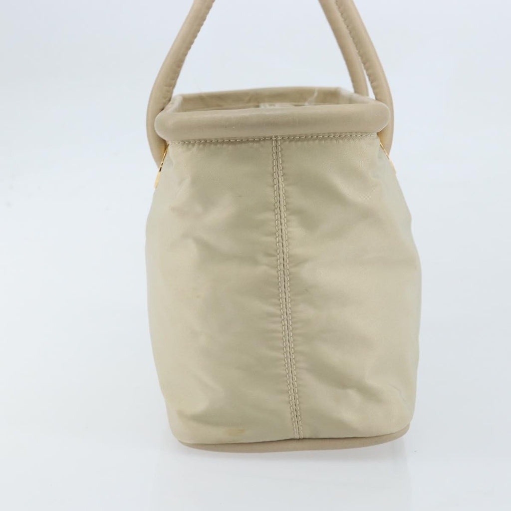 Celine Handbag Nylon Beige Nylon Handbag