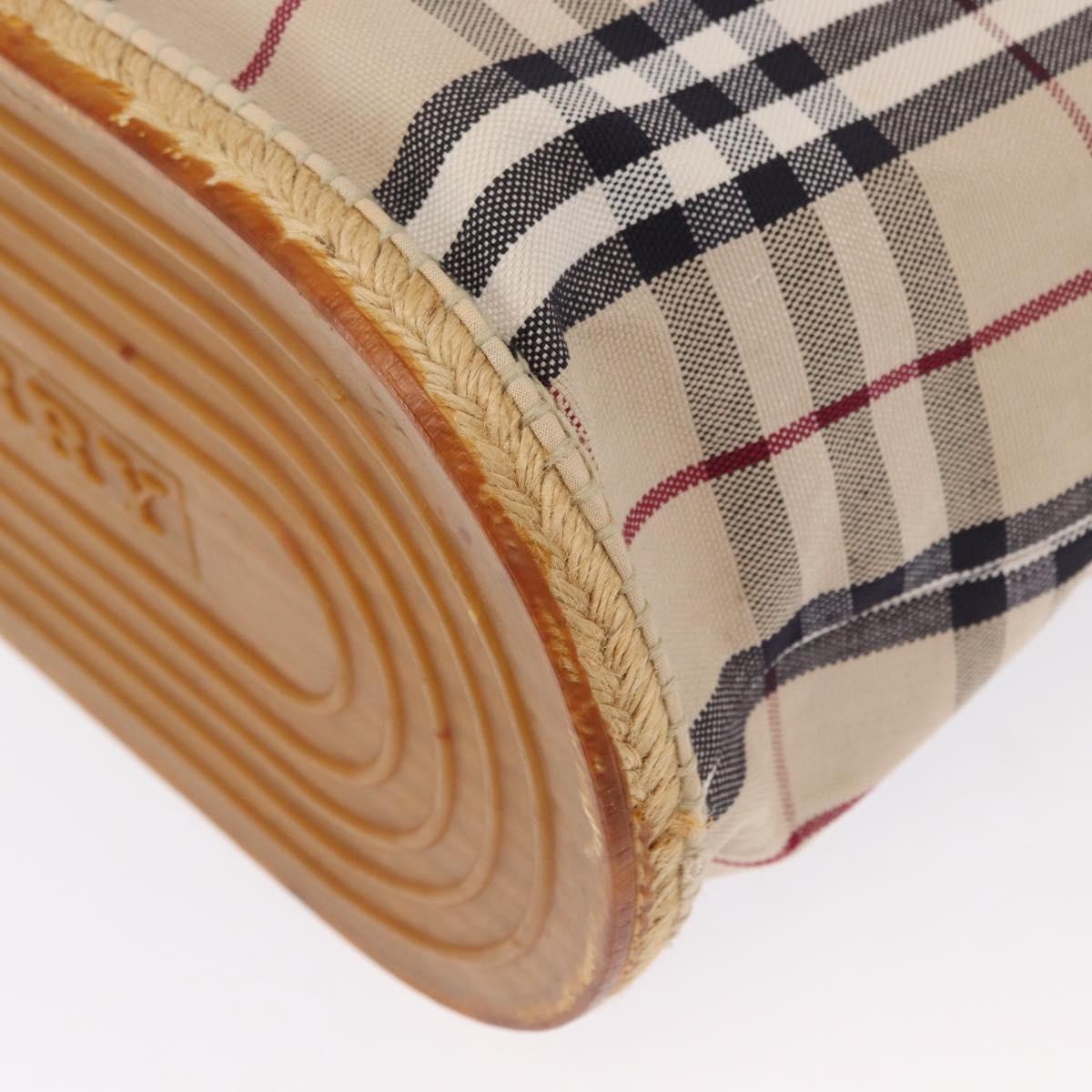 Burberry Nova Check Tote Canvas Check Pattern Beige Canvas Tote Bag