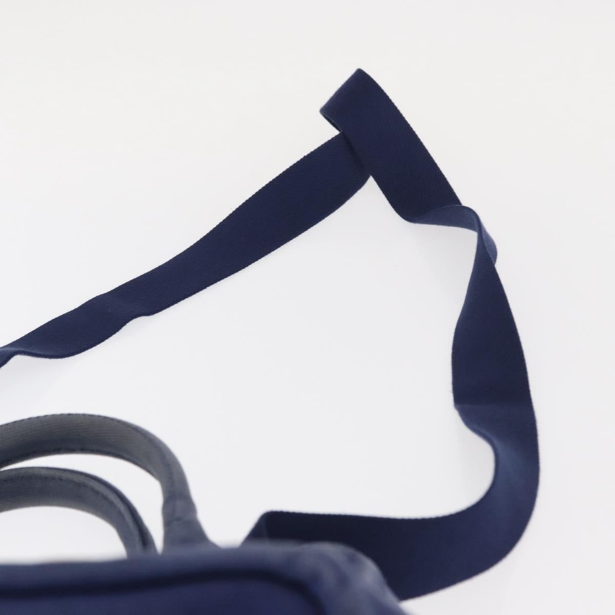 Prada Canapa Convertible Tote Grommet Embellished Canvas Blue Canvas Tote Bag Bag