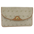 Christian Dior Vintage Honeycomb Clutch Canvas Beige Canvas Clutche & Pouche Bag (Pre-Owned)