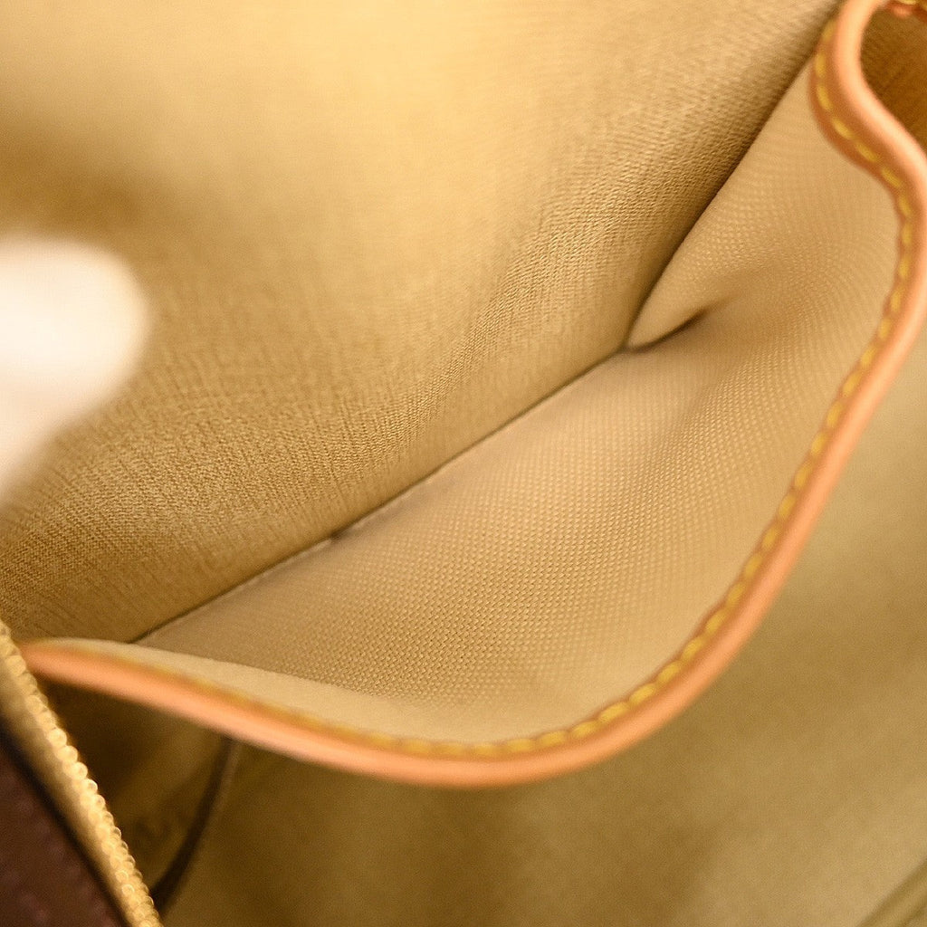 Louis Vuitton Deauville Handbag Monogram Canvas Brown Canvas Handbag