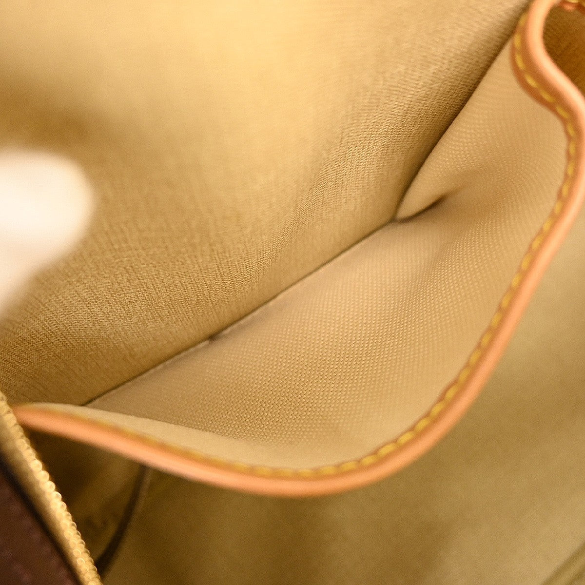 Louis Vuitton Deauville Handbag Monogram Canvas Brown Canvas Handbag