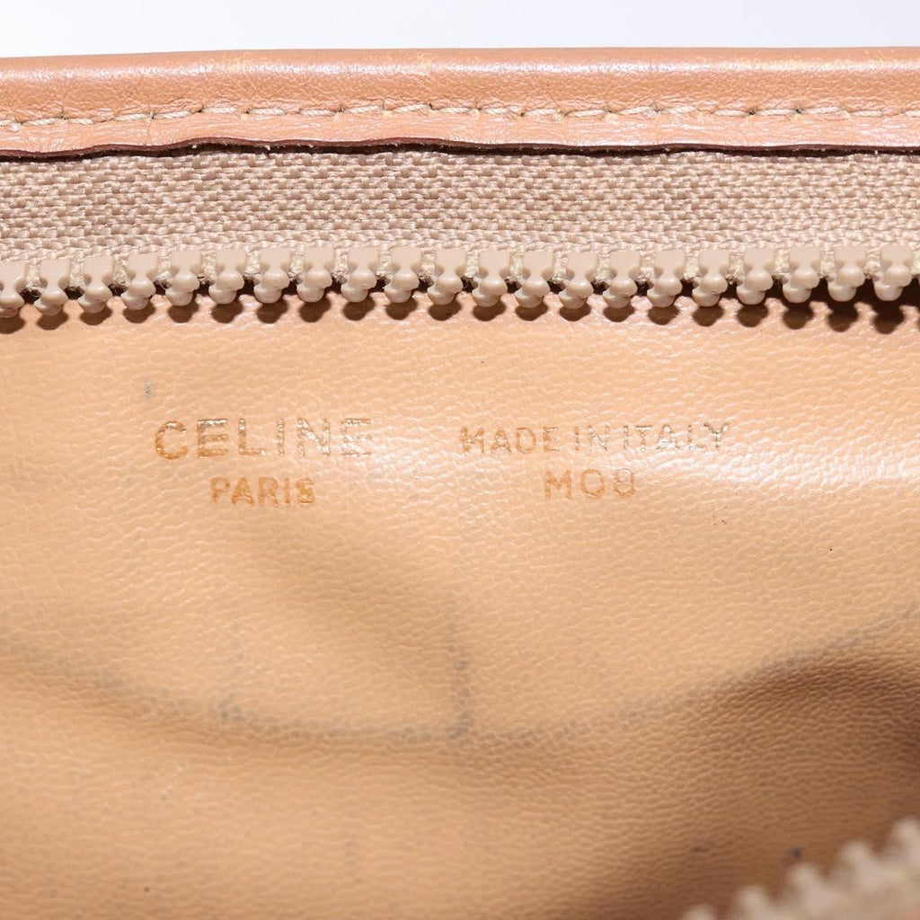 Celine Macadam Pochette Canvas And Leather Brown Canvas Clutche & Pouche Bag