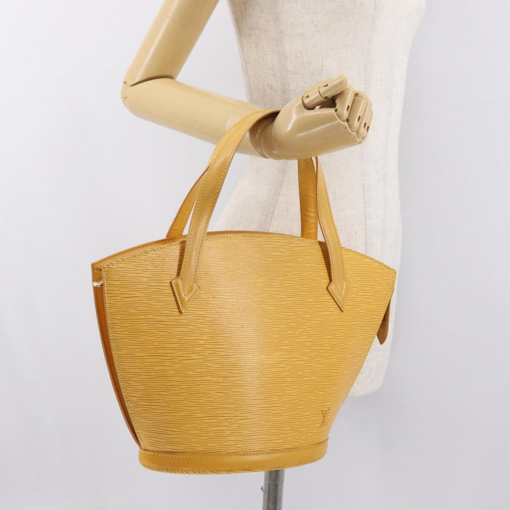 Louis Vuitton Saint Jacques Handbag Epi Leather Yellow Leather Handbag