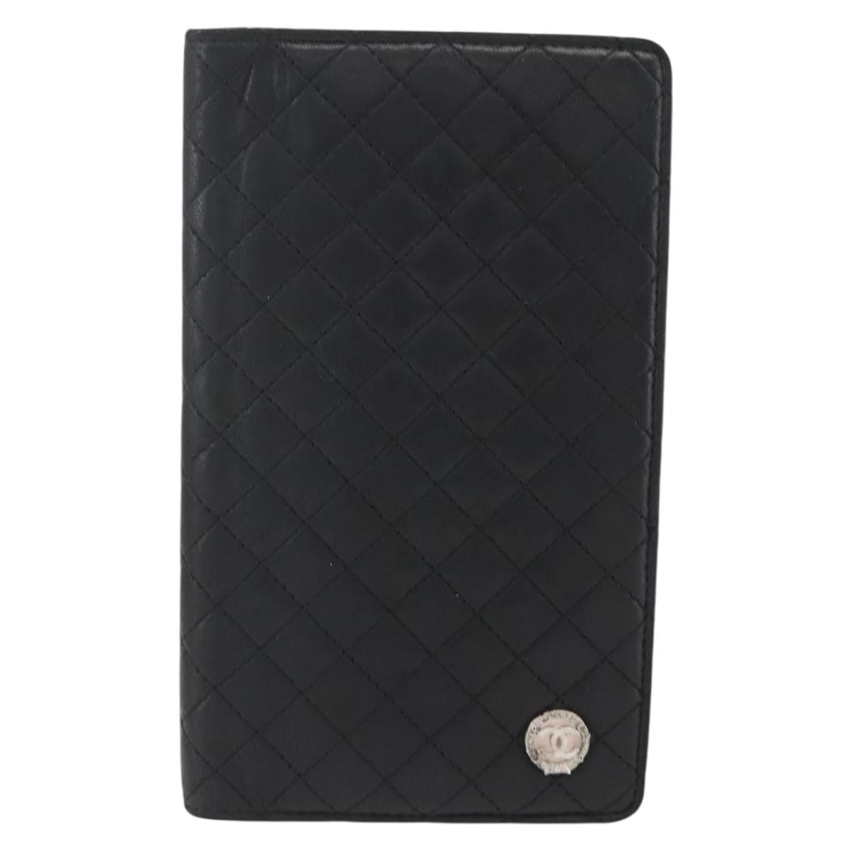 Chanel Vintage Cc Bifold Wallet Leather Black Leather Wallets Accessory
