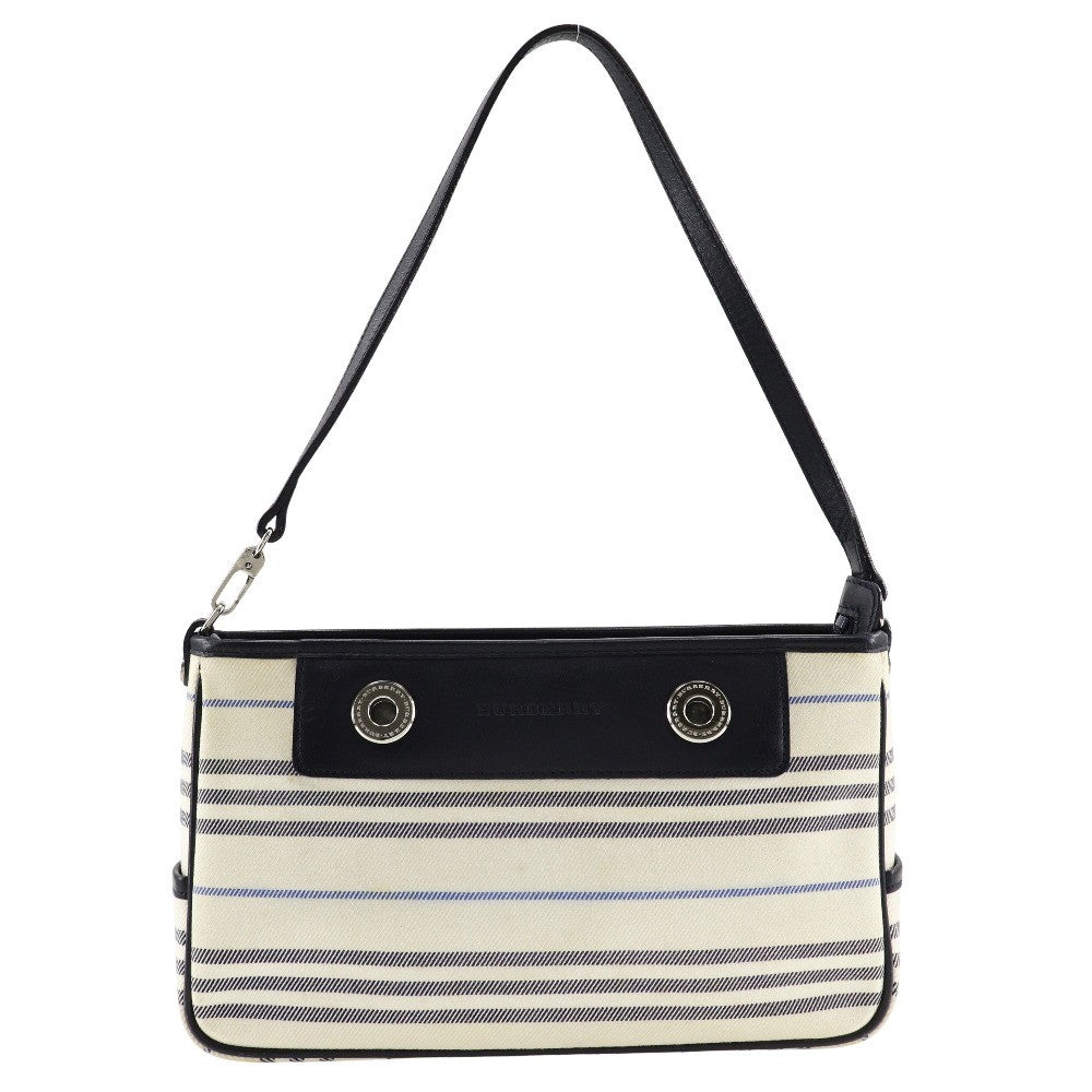 Burberry Vintage Shoulder Bag Canvas Beige Canvas Shoulder Bag