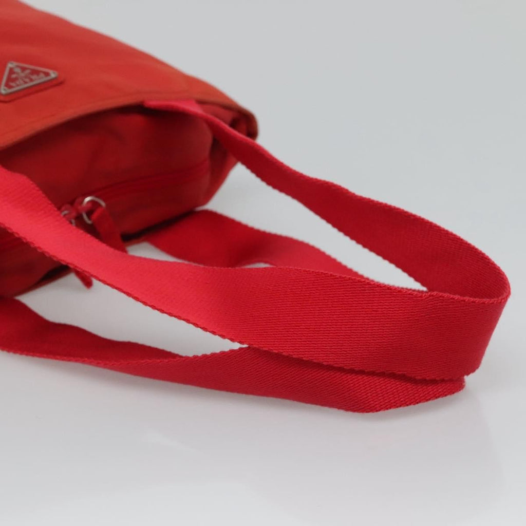 Prada Vintage Zip Tote Tessuto Red Nylon Tote Bag Bag