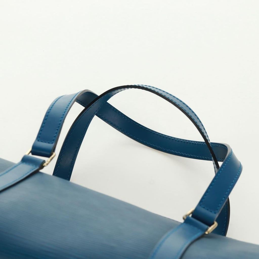 Louis Vuitton Soufflot Handbag Epi Leather Blue Leather Shoulder Bag