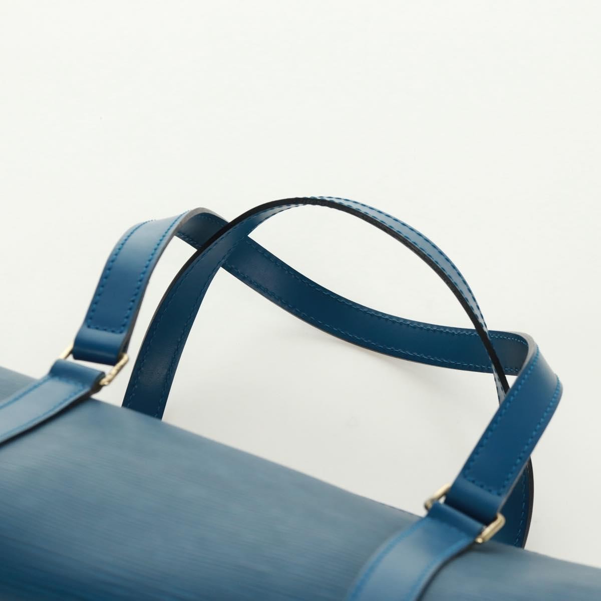 Louis Vuitton Soufflot Handbag Epi Leather Blue Leather Shoulder Bag