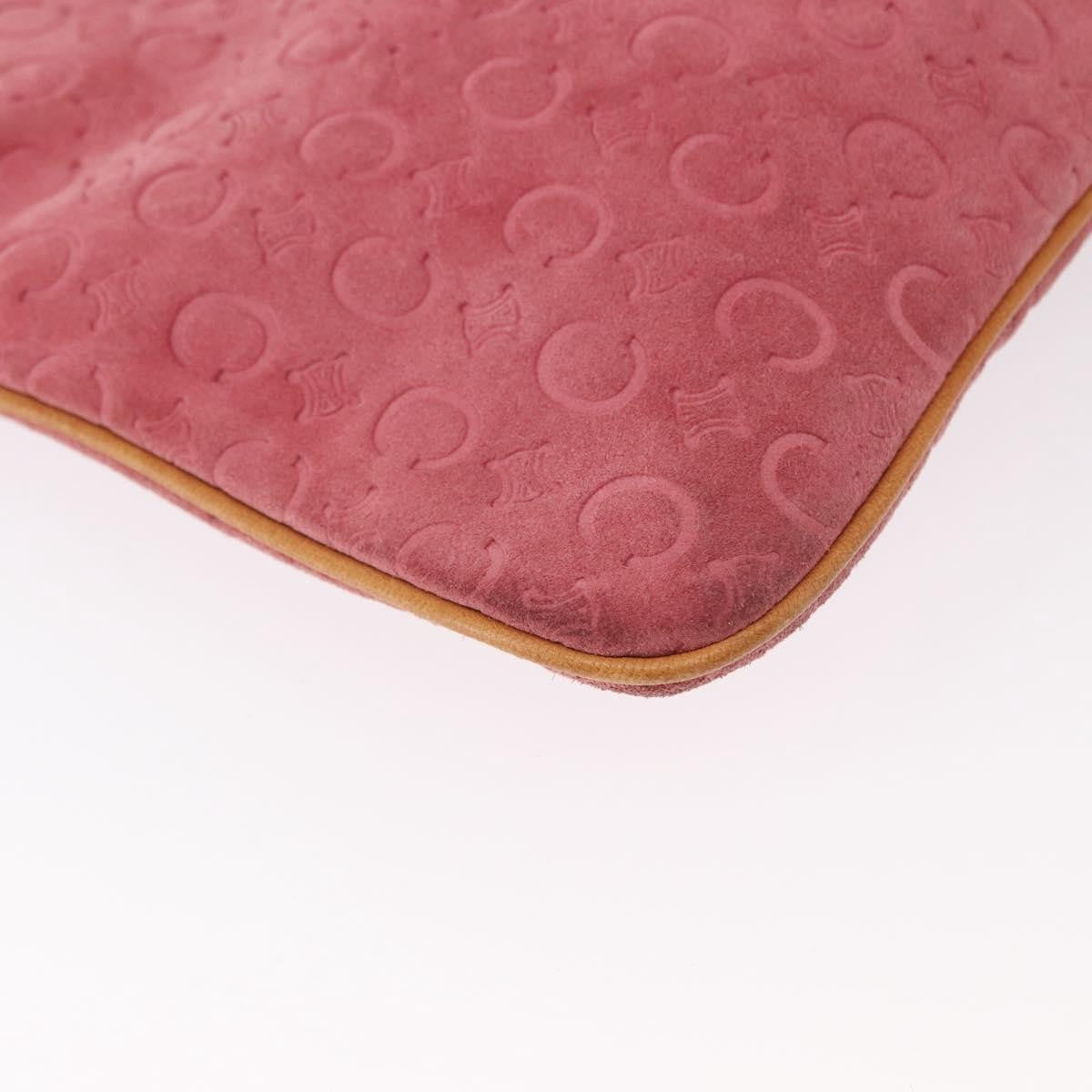 Celine C Macadam Shoulder Bag Suede Pink Suede Shoulder Bag Bag
