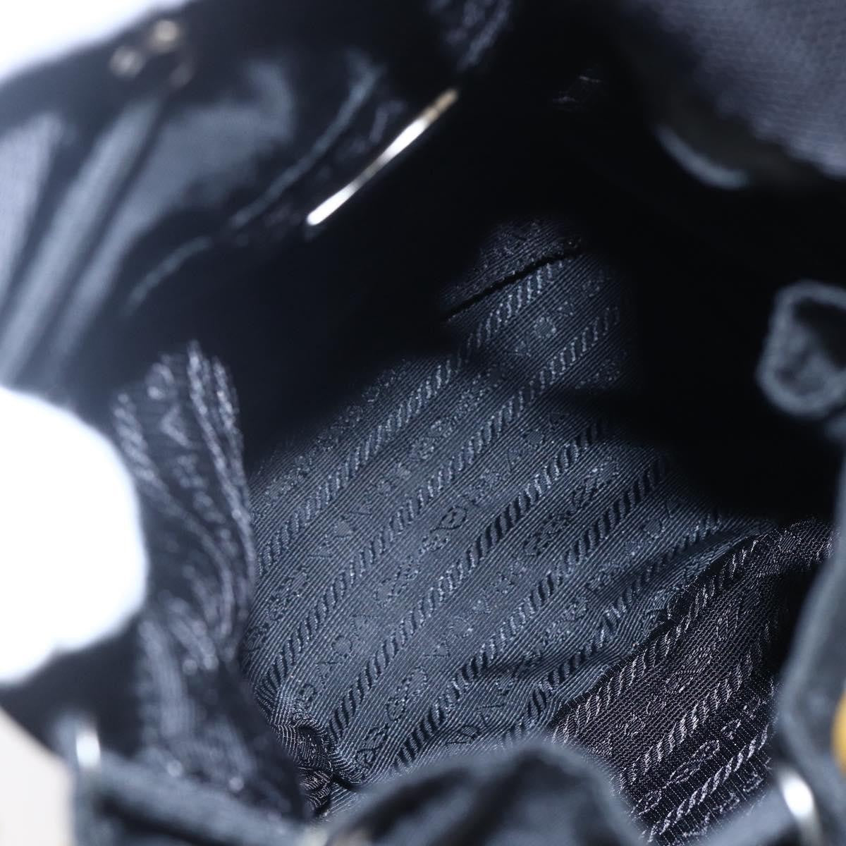 Prada Duet Drawstring Bucket Bag Tessuto Black Nylon Bag