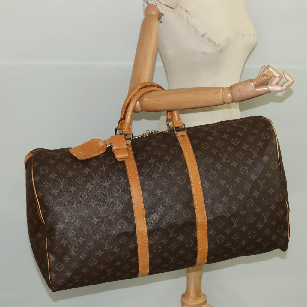Louis Vuitton Keepall Bag Monogram Canvas Brown Canvas Travel Bag