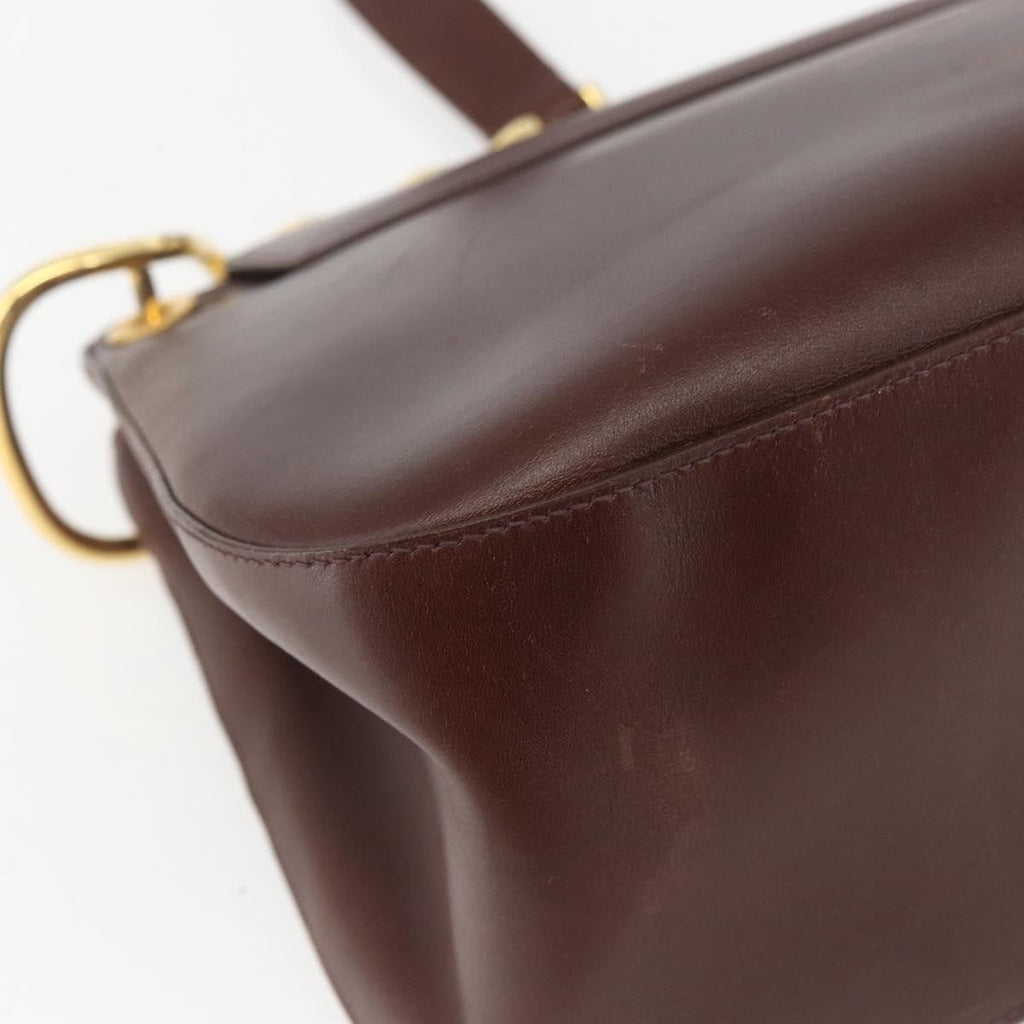 Prada Vintage Shoulder Bag Leather Brown Leather Shoulder Bag Bag